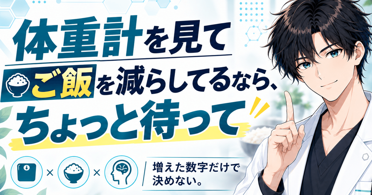 体重計を見てご飯を減らしてるなら、ちょっと待って