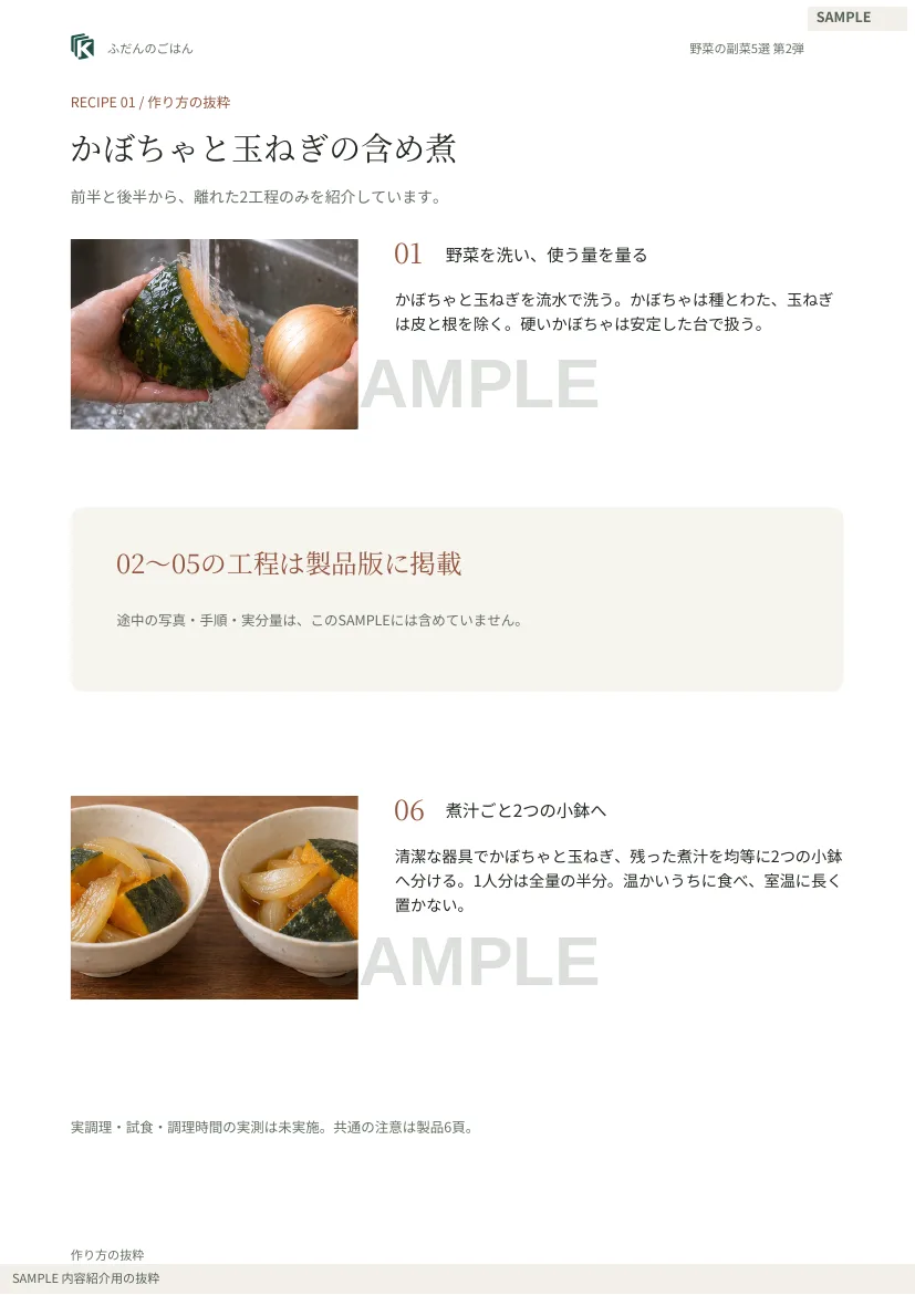 作り方の見本
